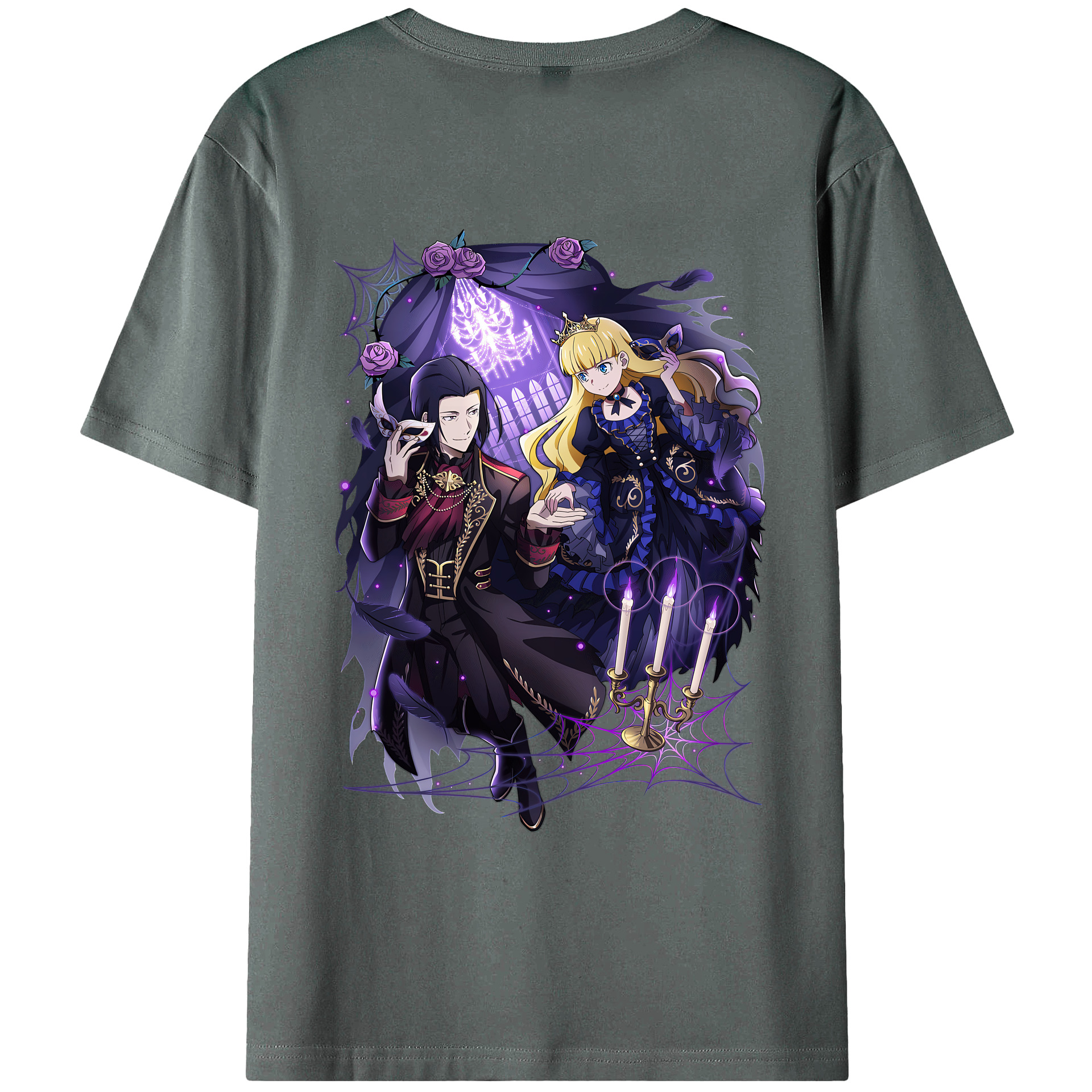 （画像用） 文豪ストレイドッグス Bungo Stray Dogs 綿100％ メンズ半袖Tシャツ（バックプリント） 通気性